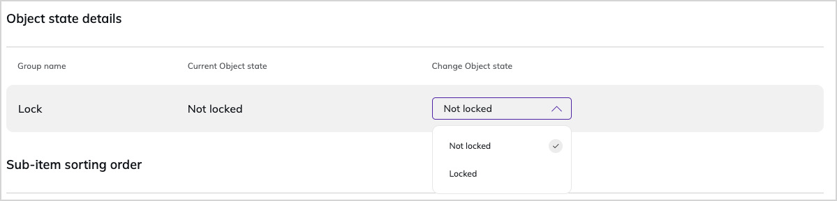 Changing a content item’s Object state